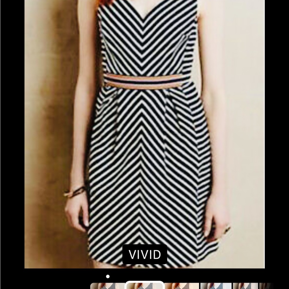 Anthropology Maeve Chevron Sleeveless Dress